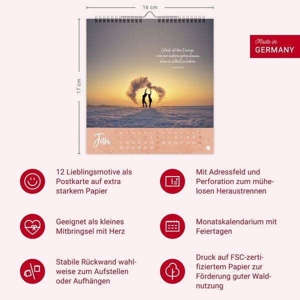 Produktbild: Tage voller Gl&uuml;ck Postkartenkalender 2027
