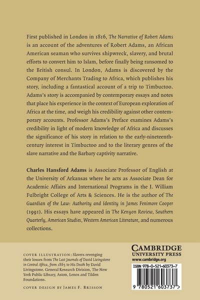 Produktbild: The Narrative of Robert Adams, A Barbary Captive