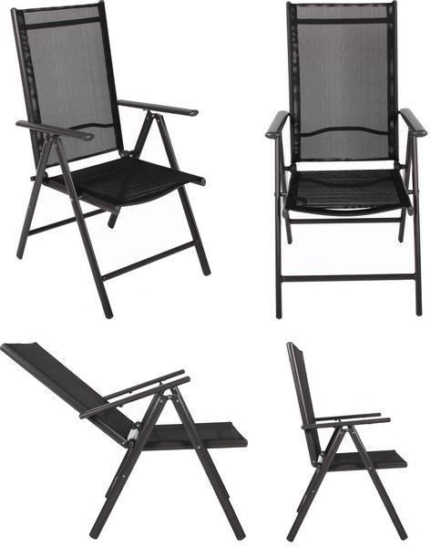 Produktbild: 2er-Set Gartenst&uuml;hle klappbar 7-fach verstellbar