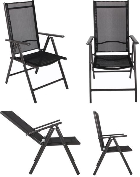 Produktbild: 3 tlg Alu Glas Gartenset Tisch Sitzgruppe 80SW