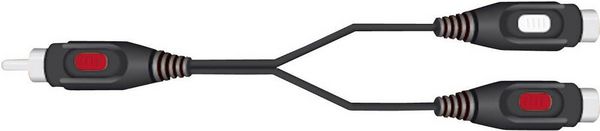 Produktbild: SpeaKa Professional SP-7869820 Cinch Audio Y-Adapter [1x Cinch-Stecker - 2x Cinch-Buchse] Schwarz