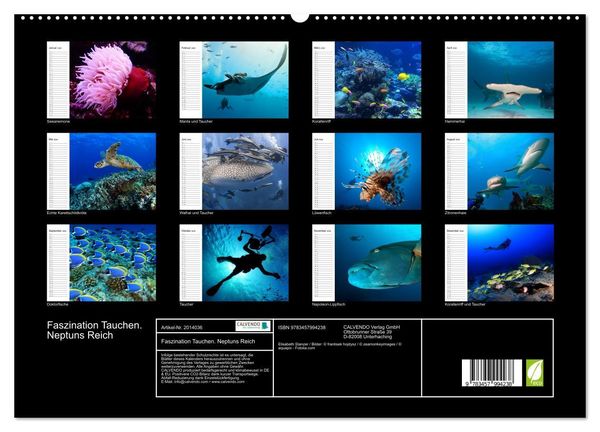 Produktbild: Faszination Tauchen. Neptuns Reich (hochwertiger Premium Wandkalender 2026 DIN A2 quer), Kunstdruck in Hochglanz