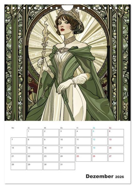 Produktbild: Eleganz der Epoche (Wandkalender 2026 DIN A4 hoch), CALVENDO Monatskalender