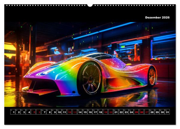 Produktbild: Surreale Cyber Cars (Wandkalender 2026 DIN A2 quer), CALVENDO Monatskalender