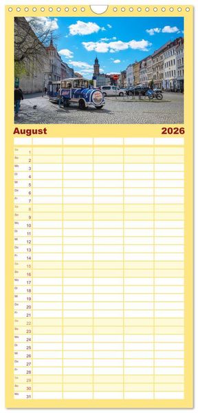 Produktbild: Familienplaner 2026 - G&ouml;rlitz - Europas verborgene Sch&ouml;nheit an der Nei&szlig;e mit 5 Spalten (Wandkalender, 21 x 45 cm) CALVENDO