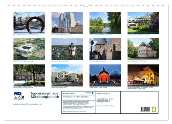 Produktbild: Impressionen aus M&ouml;nchengladbach (Wandkalender 2026 DIN A2 quer), CALVENDO Monatskalender