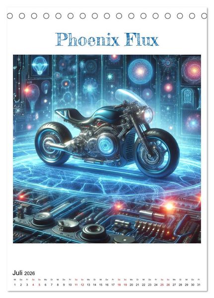 Produktbild: Motorr&auml;der der Zukunft (Tischkalender 2026 DIN A5 hoch), CALVENDO Monatskalender