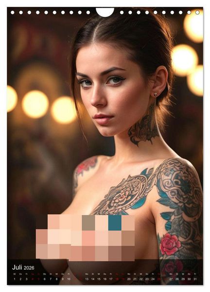 Produktbild: Tattoo Queens (Wandkalender 2026 DIN A4 hoch), CALVENDO Monatskalender