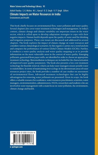 Produktbild: Climate Impacts on Water Resources in India