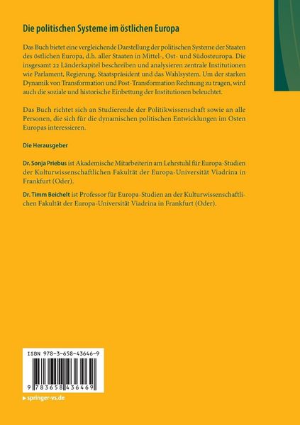 Produktbild: Die politischen Systeme im &ouml;stlichen Europa
