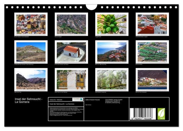 Produktbild: Insel der Sehnsucht - La Gomera (Wandkalender 2026 DIN A4 quer), CALVENDO Monatskalender