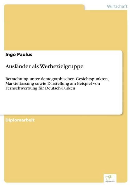 Produktbild: Ausl&auml;nder als Werbezielgruppe