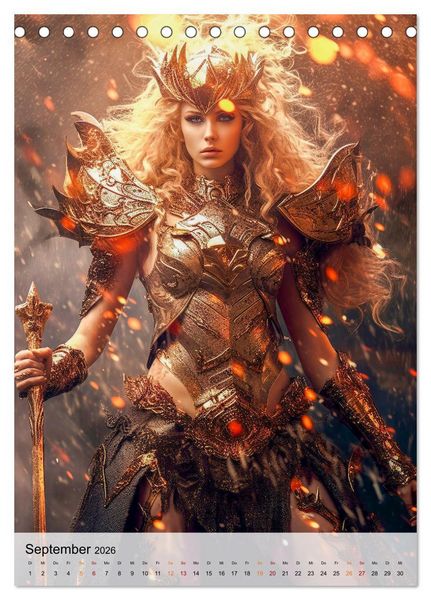 Produktbild: Fantasy Queens (Tischkalender 2026 DIN A5 hoch), CALVENDO Monatskalender