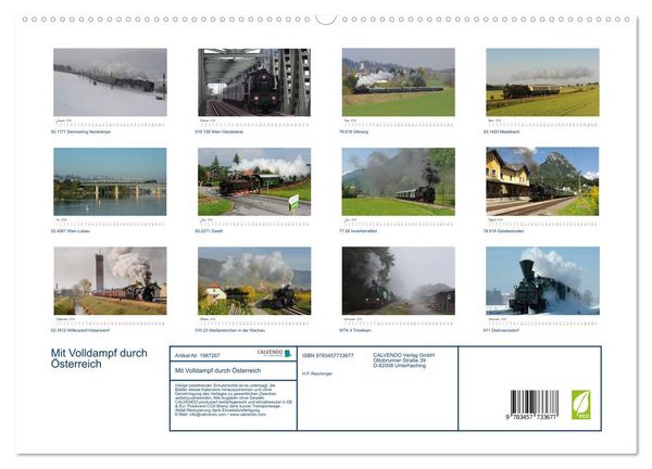 Produktbild: Mit Volldampf durch &Ouml;sterreich (hochwertiger Premium Wandkalender 2026 DIN A2 quer), Kunstdruck in Hochglanz
