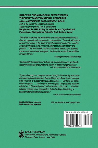 Produktbild: Improving Organizational Effectiveness Through Transformational Leadership
