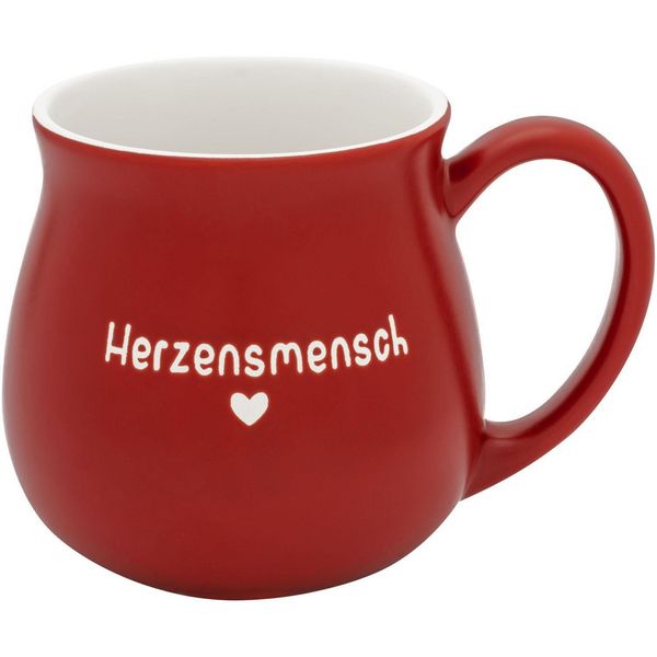 Produktbild: GRUSS & CO Tasse bauchig graviert "Herzensmensch"