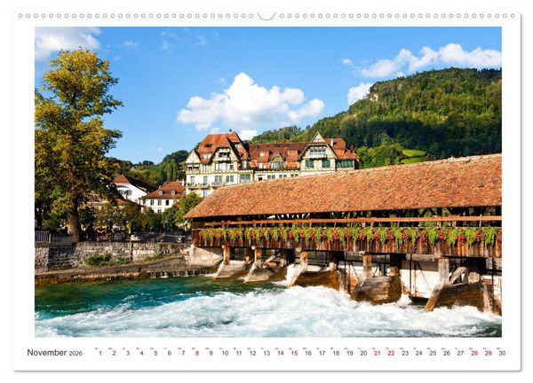 Produktbild: Malerisches Thun (hochwertiger Premium Wandkalender 2026 DIN A2 quer), Kunstdruck in Hochglanz