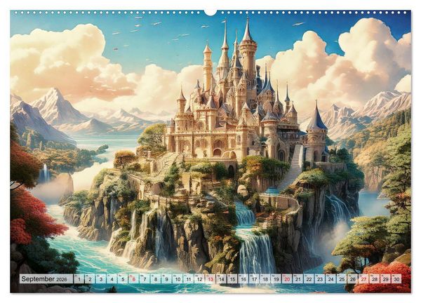 Produktbild: Romantische Ritterburgen (Wandkalender 2026 DIN A2 quer), CALVENDO Monatskalender
