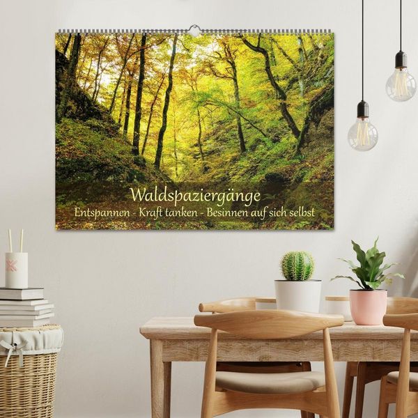 Produktbild: Waldspazierg&auml;nge: Entspannen - Kraft tanken - Besinnen auf sich selbst (Wandkalender 2027 DIN A2 quer), CALVENDO Monatskalender