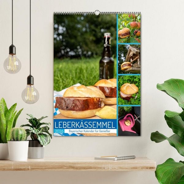 Produktbild: Leberk&auml;ssemmel - Bayerischer Kalender f&uuml;r Genie&szlig;er (Wandkalender 2026 DIN A2 hoch), CALVENDO Monatskalender