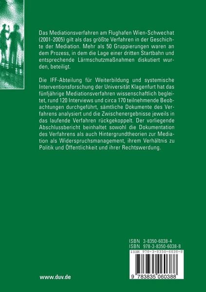 Produktbild: Das Mediationsverfahren am Flughafen Wien-Schwechat