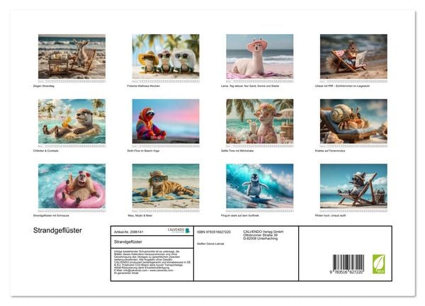 Produktbild: Strandgefl&uuml;ster (hochwertiger Premium Wandkalender 2026 DIN A2 quer), Kunstdruck in Hochglanz
