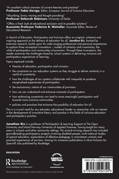 Produktbild: In Search of Education, Participation and Inclusion