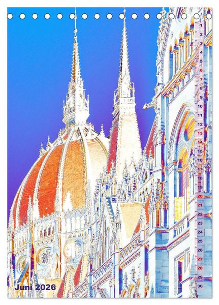 Produktbild: Budapest - K&uuml;nstlerische Fotografie (Tischkalender 2026 DIN A5 hoch), CALVENDO Monatskalender