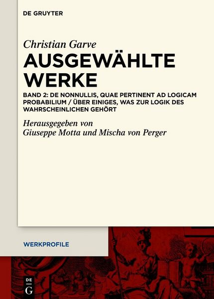Produktbild: De nonnullis, quae pertinent ad Logicam probabilium / &Uuml;ber einiges, was zur Logik des Wahrscheinlichen geh&ouml;rt