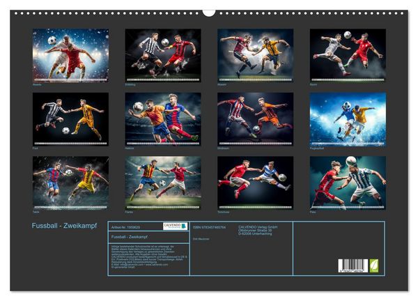 Produktbild: Fussball - Zweikampf (Wandkalender 2026 DIN A2 quer), CALVENDO Monatskalender