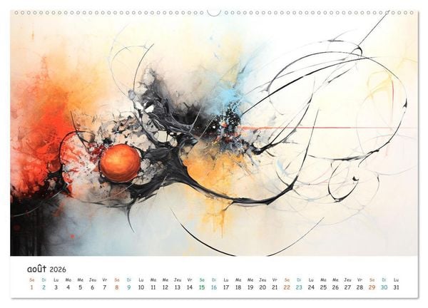 Produktbild: L'art abstrait en mouvement (Calendrier mural 2026 DIN A2 vertical) calendrier de bureau