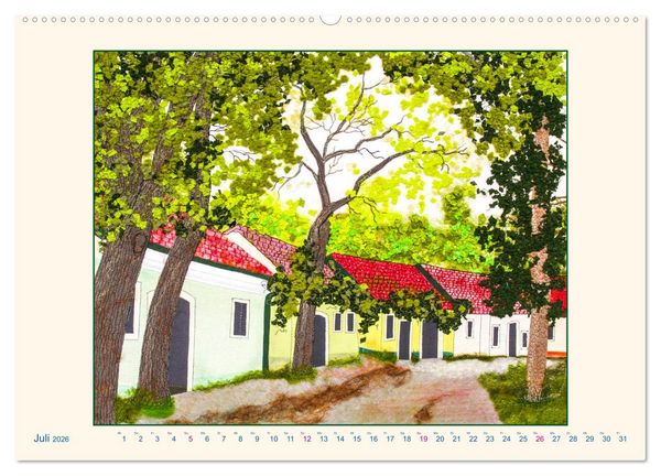 Produktbild: Wagramer Kellergassen (Wandkalender 2026 DIN A2 quer), CALVENDO Monatskalender