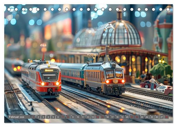 Produktbild: Modelleisenbahnen sind cool (Tischkalender 2026 DIN A5 quer), CALVENDO Monatskalender
