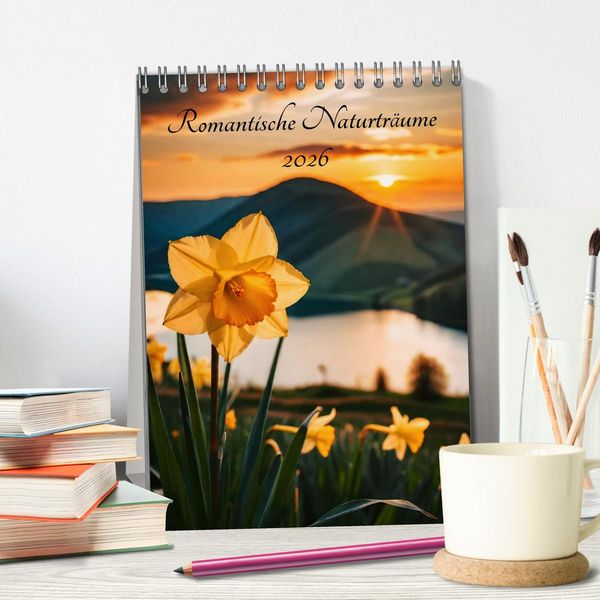 Produktbild: Romantische Naturtr&auml;ume (Tischkalender 2026 DIN A5 hoch), CALVENDO Monatskalender
