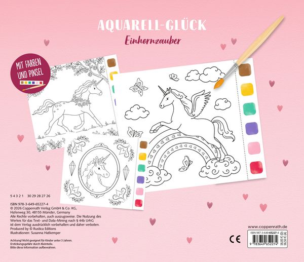 Produktbild: Aquarell-Gl&uuml;ck Einhornzauber