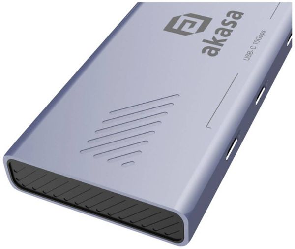 Produktbild: Akasa 4 Port USB-Hub mit USB-C&reg; Stecker Aluminium (eloxiert) AK-CBCA32-18BK 10Gbps USB Type-C 4 Port Hub