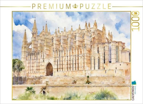 CALVENDO Puzzle Cathedrale de la Seu Palma | 1000 Teile Lege-Größe 64x48cm Foto-Puzzle für glückliche Stunden