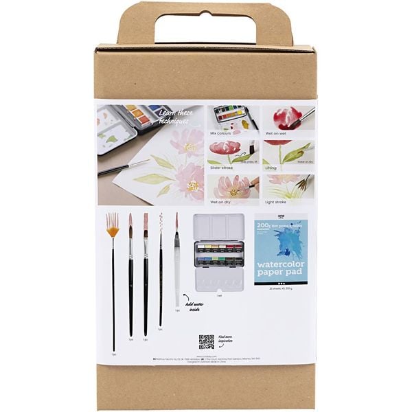Produktbild: Creativ Company DIY Sets Malen Starter Kreativ Set Aquarellfarben, Kreativ Box