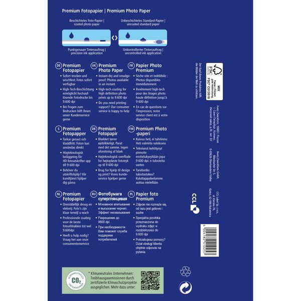 Produktbild: AVERY Zweckform Fotopapier Premium 300g/m&sup2; 10x15cm 40 Blatt