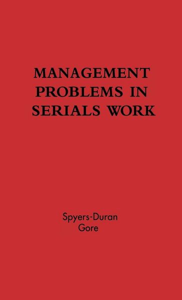 Produktbild: Management Problems in Serials Work.
