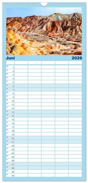 Produktbild: Familienplaner 2026 - Unglaubliche Natur - Landschaften aus unserer wunderbaren Welt mit 5 Spalten (Wandkalender, 21 x 45 cm) CALVENDO