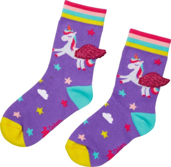 Produktbild: Socken mit Fl&uuml;geln - Einhorn-Paradies, one size (Gr.27-30)