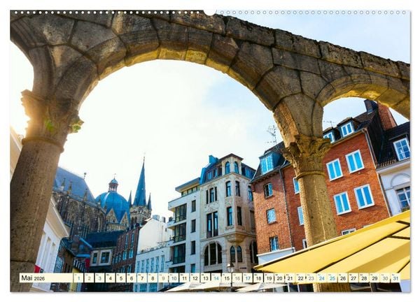 Produktbild: Aachen - die Kaiserstadt am Dreil&auml;ndereck (Wandkalender 2026 DIN A2 quer), CALVENDO Monatskalender