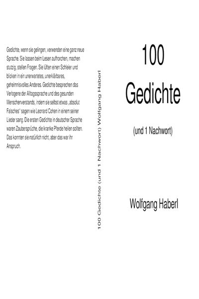 Produktbild: 100 Gedichte (und 1 Nachwort)