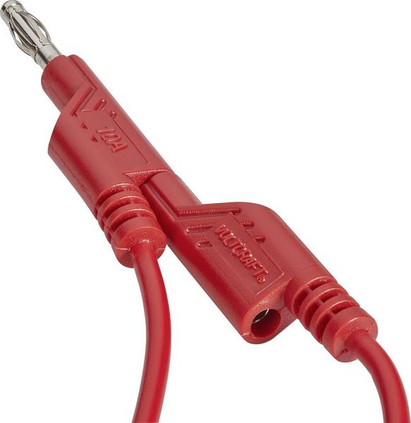 Produktbild: VOLTCRAFT MS5/RT Messleitung Lamellenstecker 4mm Lamellenstecker 4mm 5.00m Rot 1St.