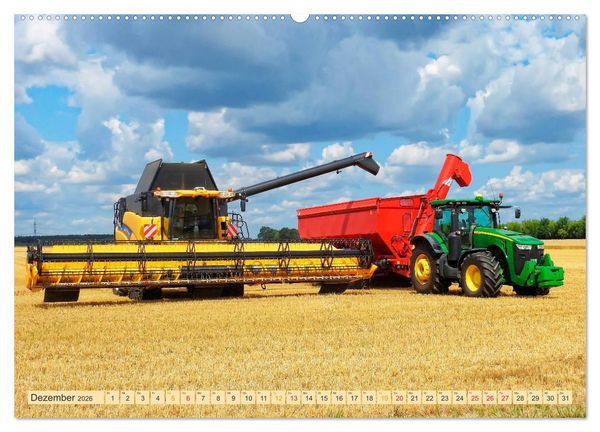 Produktbild: Giganten in der Landwirtschaft - M&auml;hdrescher (Wandkalender 2026 DIN A2 quer), CALVENDO Monatskalender