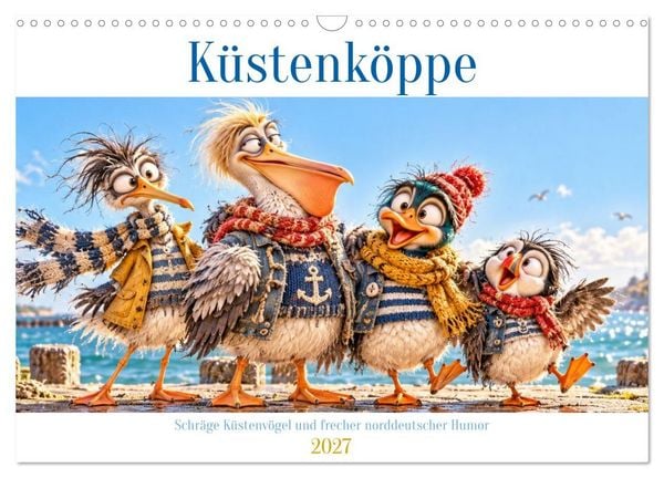 Produktbild: K&uuml;stenk&ouml;ppe (Wandkalender 2027 DIN A3 quer), CALVENDO Monatskalender