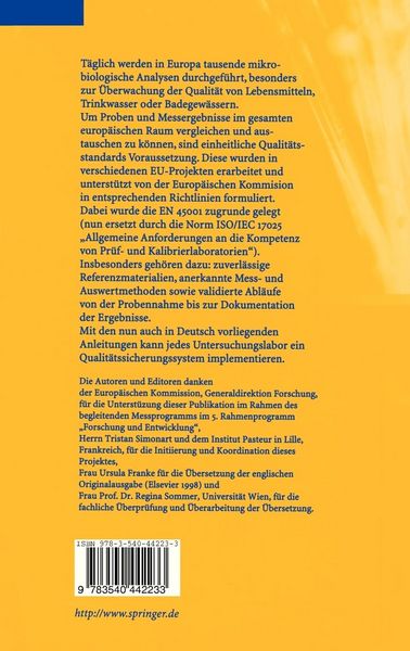 Produktbild: Mikrobiologische Analysen: Richtlinien zur Qualit&auml;tssicherung