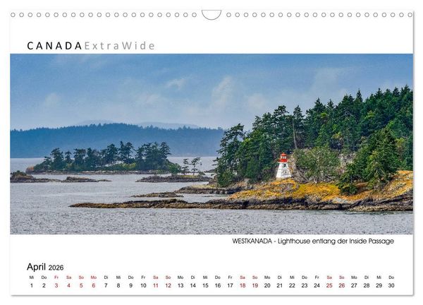 Produktbild: Impressionen aus Westkanada (Wandkalender 2026 DIN A3 quer), CALVENDO Monatskalender