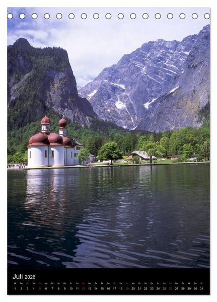 Produktbild: Idyllische Landschaften in Bayern (Tischkalender 2026 DIN A5 hoch), CALVENDO Monatskalender